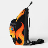 Sac À Bandoulière Monstre effrayant et attrayant Feu rouge bleu (Droite)