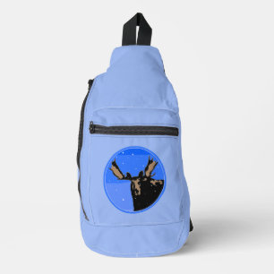 Sac À Bandoulière Moose en hiver - Art original de la faune