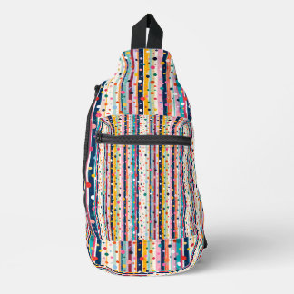 Sac À Bandoulière Motif à pois et rayures Color Pop