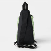 Sac À Bandoulière Motif Abstrait à Damier Vert Blanc (Verso)