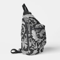 Motif Antique Fleur Monochrome