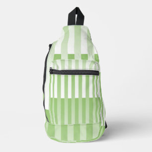 Sac À Bandoulière Motif blanc vert rayé