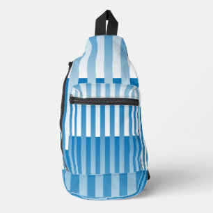 Sac À Bandoulière Motif Bleu Blanc rayé