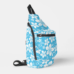 SAC À BANDOULIÈRE MOTIF BLUE HAWAII EN BLEU
