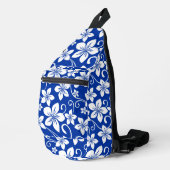 SAC À BANDOULIÈRE MOTIF BLUE HAWAII EN BLEU ROYAL (Coin droit)