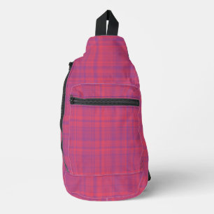 Sac À Bandoulière Motif carreaux rouge violet