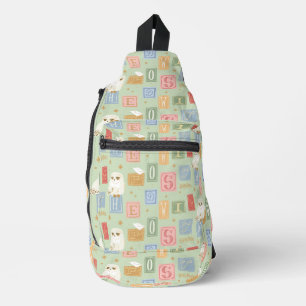 Sac À Bandoulière Motif de bloc de lettres de Hedwig Post