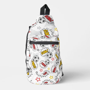 Sac À Bandoulière Motif de but de football de bande dessinée – Sport