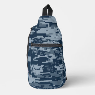 Sac À Bandoulière Motif de camouflage numérique de la marine militai