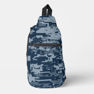 Sac À Bandoulière Motif de camouflage numérique de la marine militai