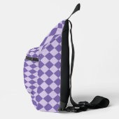 Sac À Bandoulière Motif de diamants de Checker Violet (Droite)