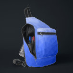 Sac À Bandoulière Motif de maillage géométrique dégradé bleu foncé<br><div class="desc">Sac imprimé motif en maille géométrique dégradé bleu foncé. Sacoche d'accessoires de mode cool pour tous. Maille géométrique triangulaire avec dégradé bleu clair à foncé.</div>