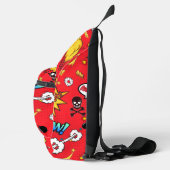 Sac À Bandoulière Motif d'explosion Pop Art de bande dessinée rouge (Droite)
