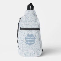 Motif floral bleu pastel