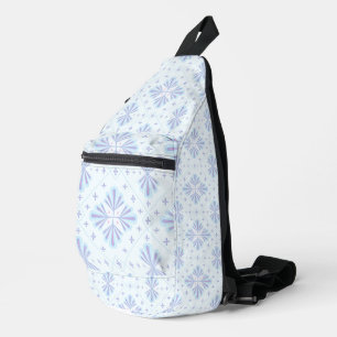 Sac À Bandoulière Motif floral géométrique bleu pastel