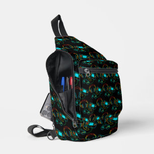 Sac À Bandoulière Motif Gamer Retro Neon