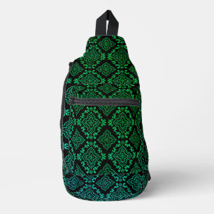 Sac À Bandoulière Motif géométrique vert / Impression indienne