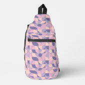 Sac À Bandoulière Motif moderne rose et violet (Recto)