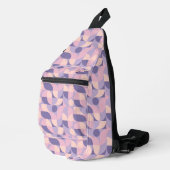 Sac À Bandoulière Motif moderne rose et violet (Coin droit)