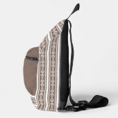 Sac À Bandoulière Motif Navajo en Brown et blanc (Droite)