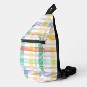 Sac À Bandoulière Motif Plaid clair couleur