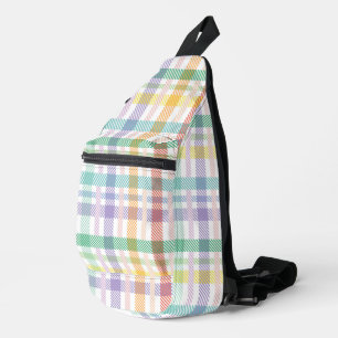 Sac À Bandoulière Motif Plaid clair couleur