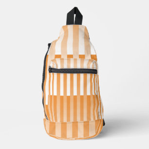 Sac À Bandoulière Motif rayé blanc orange