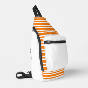 Sac À Bandoulière Motif rayures blanches orange