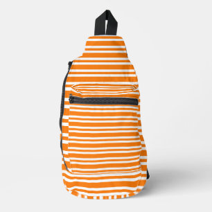 Sac À Bandoulière Motif rayures blanches orange