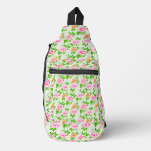 Sac À Bandoulière Motif Roses Roses Fleurs