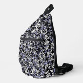 Sac À Bandoulière Motif Triangle Noir Violet (Coin droit)