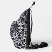 Sac À Bandoulière Motif Triangle Noir Violet (Droite)