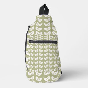 Sac À Bandoulière Motif Vintage Green Retro Y2K Leaf