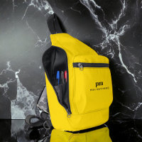 Mustard Jaune Simple Sportive Monogramme Nom