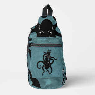 Sac À Bandoulière Noir et bleu Kraken de Deep