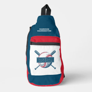 Sac À Bandoulière Nom personnalisé Baseball