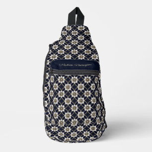 Sac À Bandoulière Nom personnalisé Floral Motif japonais