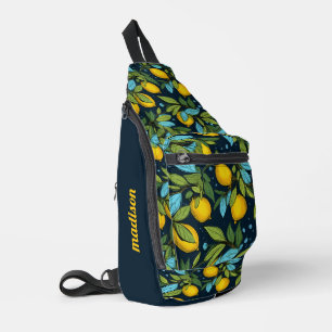 Sac À Bandoulière Nom personnalisé Motif citron