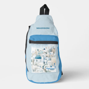 Sac À Bandoulière Nom personnalisé Mykonos Grèce