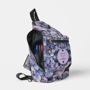 Sac À Bandoulière Noms de Couple Floral Noir Classique Mariage