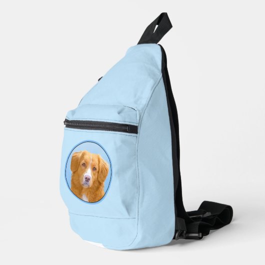 Sac À Bandoulière Nouvelle-Écosse Peinture de chien pour l'essayeur (Coin droit)
