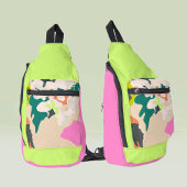 Sac À Bandoulière Orchidées tropicales Abstraites Décor moderne