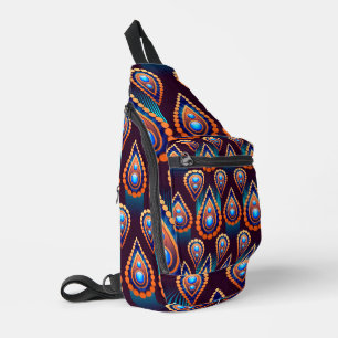 Sac À Bandoulière Paisley Comme Motif de bijoux coloré
