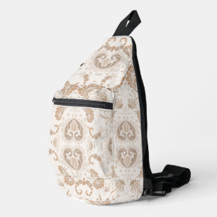 Sac À Bandoulière Paisley en beige esthétique moderne Tan Brown