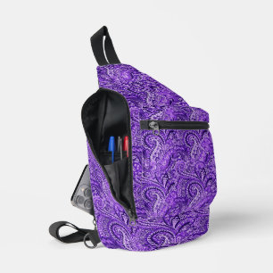 Sac À Bandoulière Paisley violet vibrant