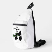Sac À Bandoulière Panda géant mange nom bambou   (Coin droit)