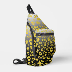 Sac À Bandoulière Paquets de motif en métal or sur arrière - plan dé