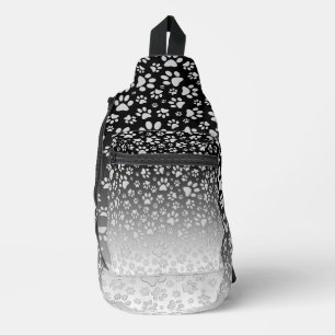 Sac À Bandoulière Paquets motif en argent sur arrière - plan en dégr