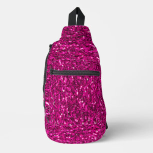 Sac À Bandoulière Parties scintillant étincelante rose chaud