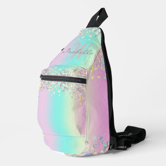 Sac À Bandoulière Parties scintillant holographique Unicorn (Coin droit)